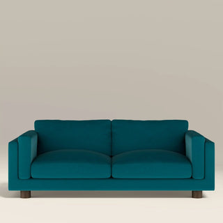 Halton 3 Seater Sofa Laura Ashley UK | Teal Sustainable Velvet