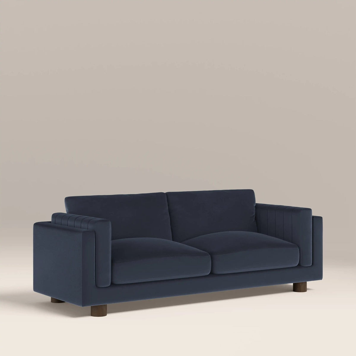 Halton 3 Seater Sofa | Dark Blue Sustainable Velvet – Laura Ashley