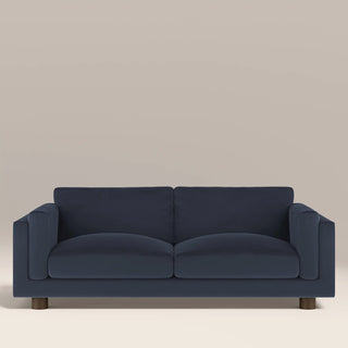 Halton 3 Seater Sofa | Dark Blue Sustainable Velvet – Laura Ashley