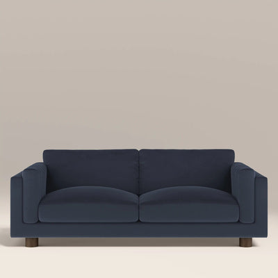 Halton 3 Seater Sofa | Dark Blue Sustainable Velvet – Laura Ashley