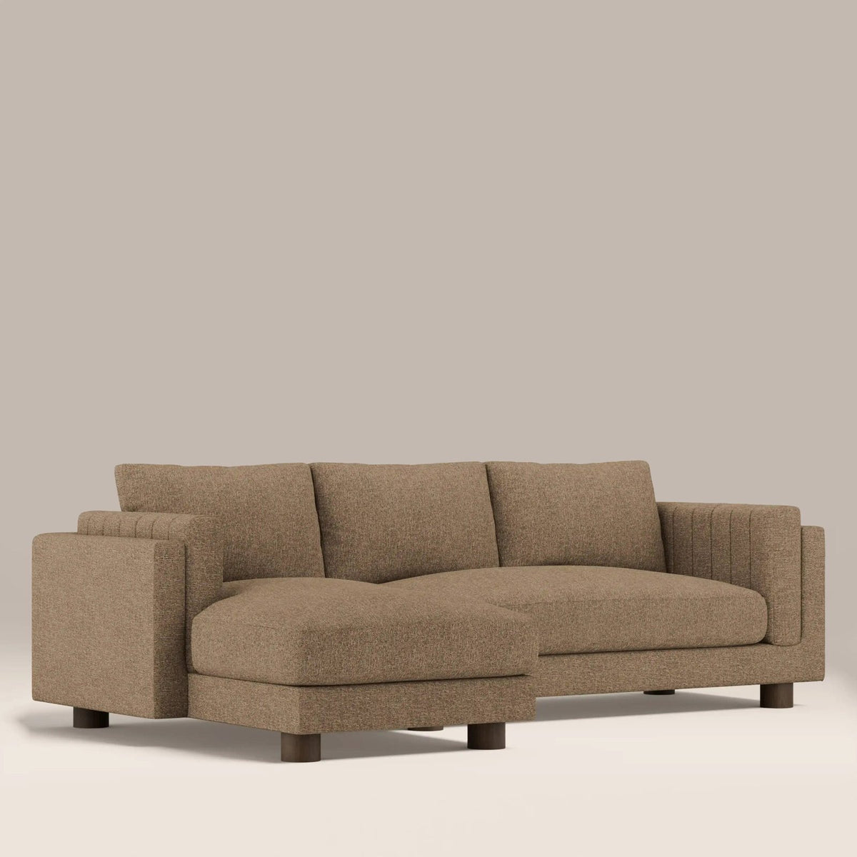 Halton Left Hand Chaise Laura Ashley Sofa | Speckled Cappuccino Boucle