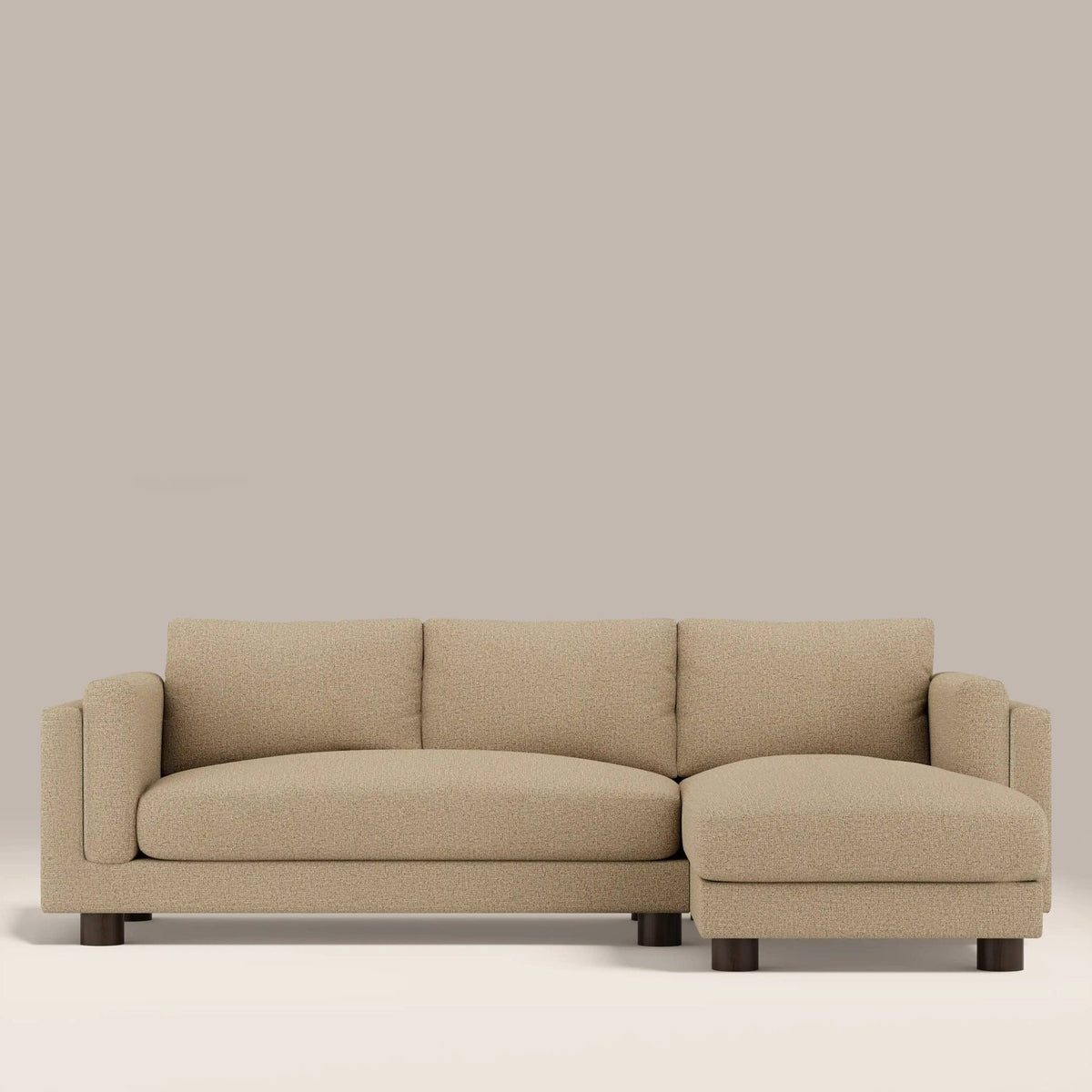 Halton Right Hand Chaise Sofa | Speckled Latte Boucle – Laura Ashley UK