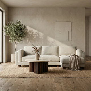 Halton Right Hand Chaise Sofa | Speckled Stone Sustainable Boucle – Laura Ashley