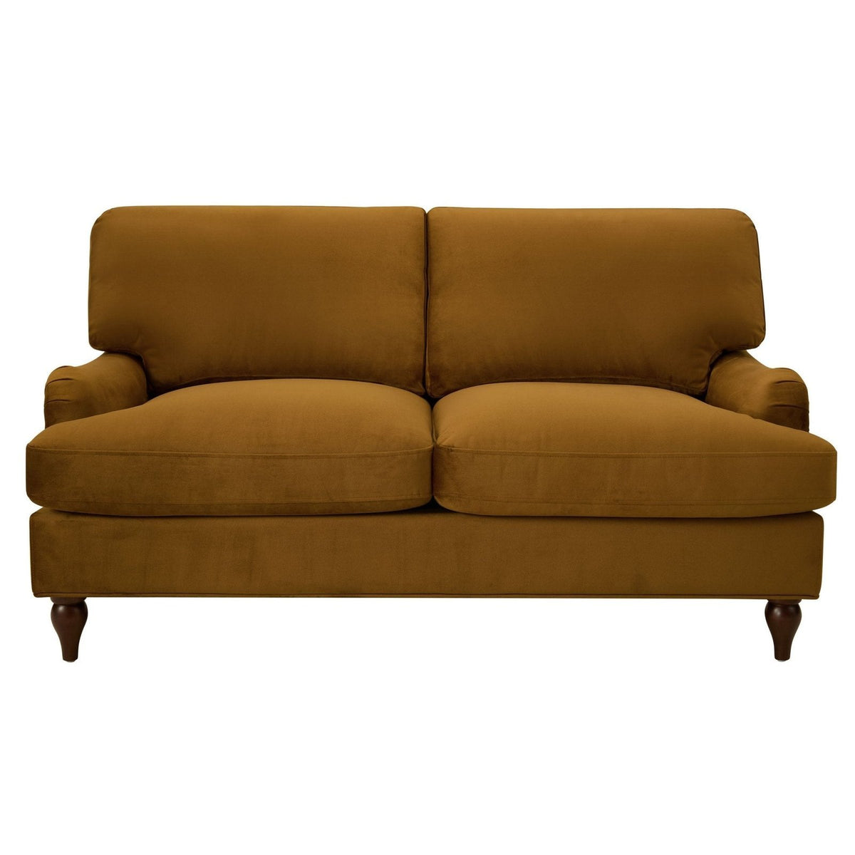 Hampshire 2 Seater Feather & Black Sofa - Muted Gold