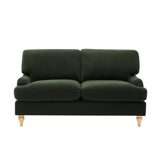 Hampshire 2 Seater Sofa Black & Feather - Dark Olive Green