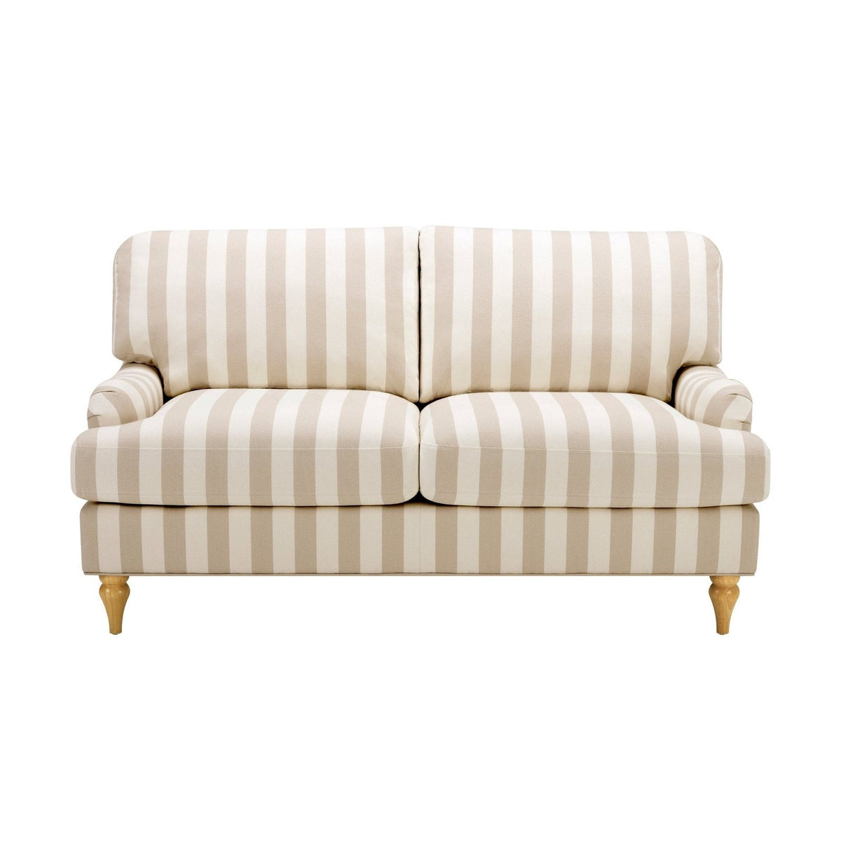 Hampshire 2 Seater Sofa - Natural Stripe – Feather & Black