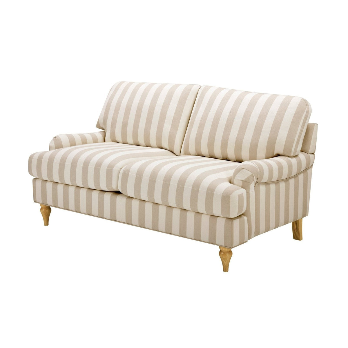 Hampshire 2 Seater Sofa - Natural Stripe – Feather & Black