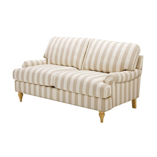 Hampshire 2 Seater Sofa - Natural Stripe – Feather & Black