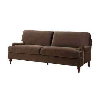 Hampshire 3 Seater Feather & Black Sofa - Cappuccino