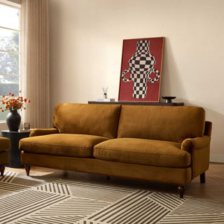 Hampshire 3 Seater Sofa - Muted Gold – Black & Feather