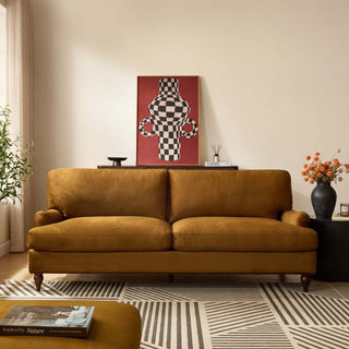 Hampshire 3 Seater Sofa - Muted Gold – Black & Feather