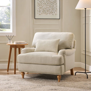 Hampshire Armchair Feather & Black - Beige