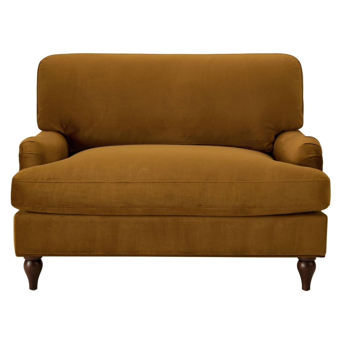 Hampshire Loveseat Black & Feather - Muted Gold
