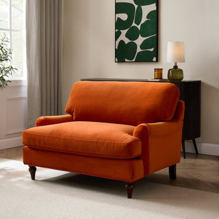 Hampshire Loveseat - Bright Orange – Black & Feather