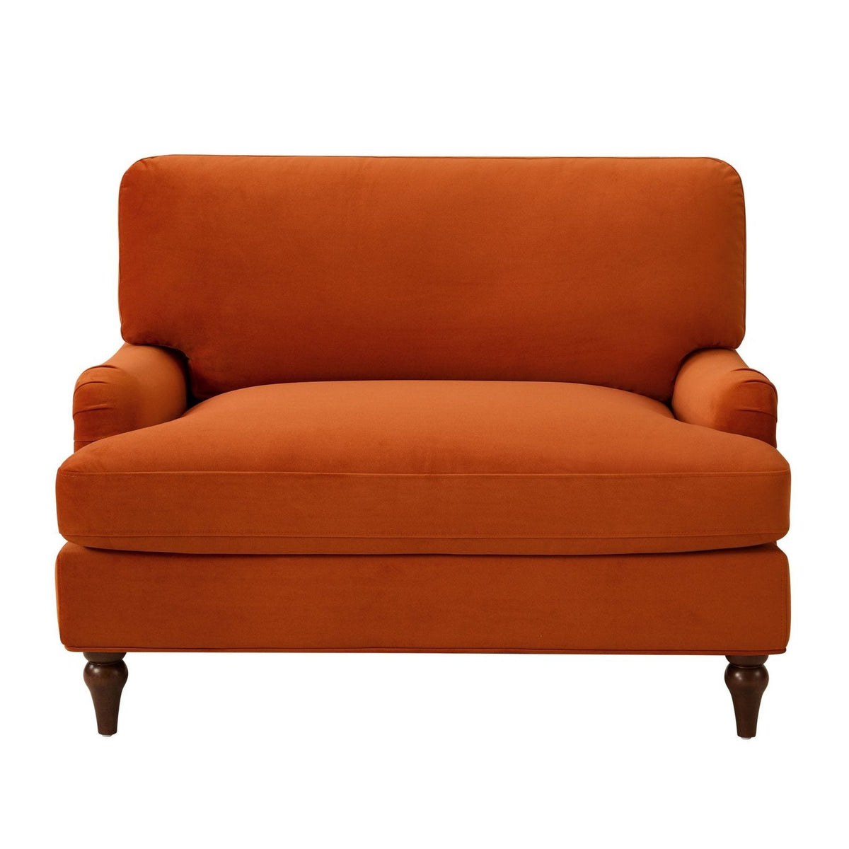 Hampshire Loveseat - Bright Orange – Black & Feather