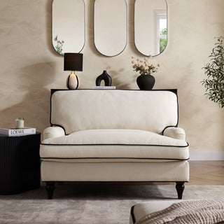 Hampshire Loveseat - Cream/Black – Black & Feather