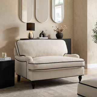 Hampshire Loveseat - Cream/Black – Black & Feather