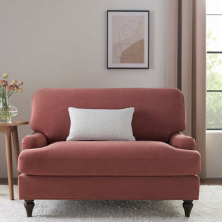 Hampshire Loveseat Feather & Black - Dusky Pink