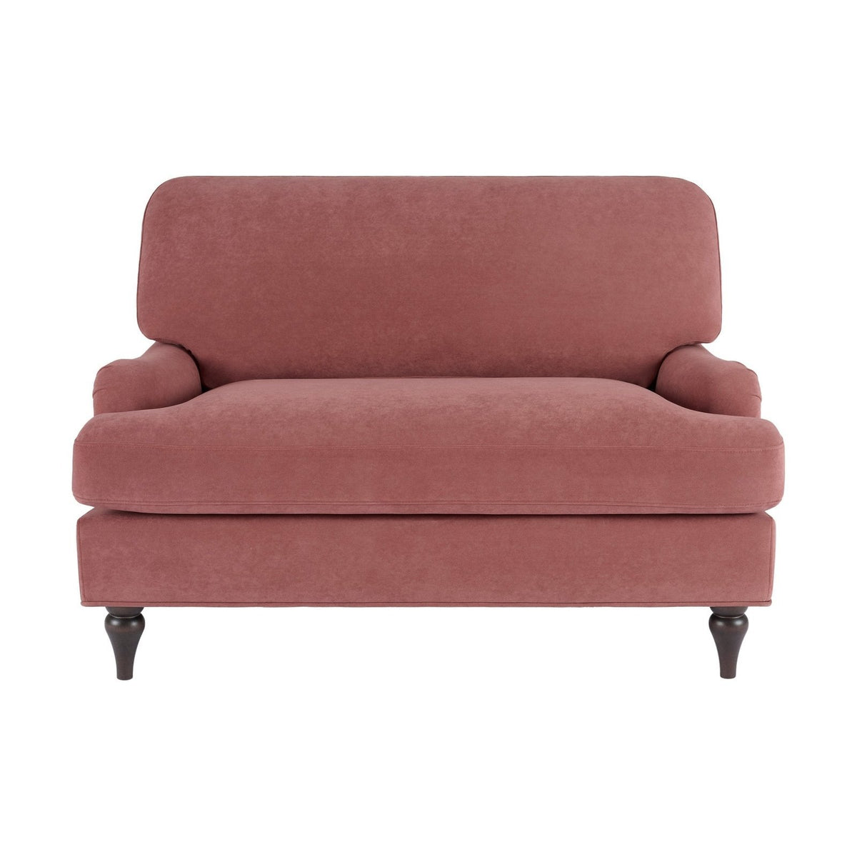 Hampshire Loveseat Feather & Black - Dusky Pink
