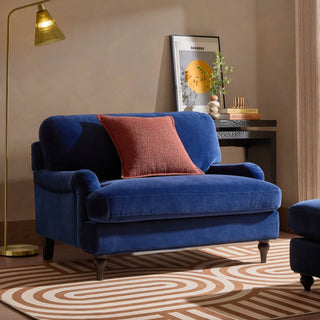 Hampshire Loveseat Feather & Black - Royal Blue