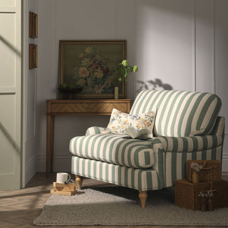 Hampshire Loveseat - Green Stripe – Feather & Black