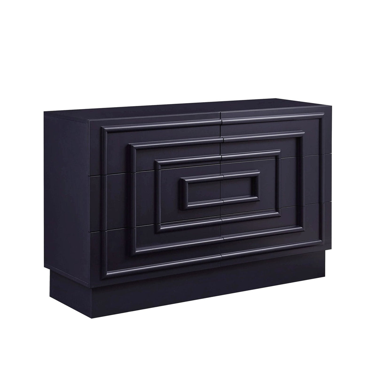 Harlow 6 Drawer Feather & Black Chest - Midnight
