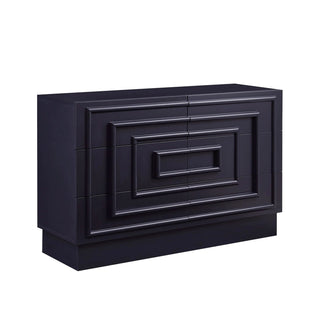 Harlow 6 Drawer Feather & Black Chest - Midnight