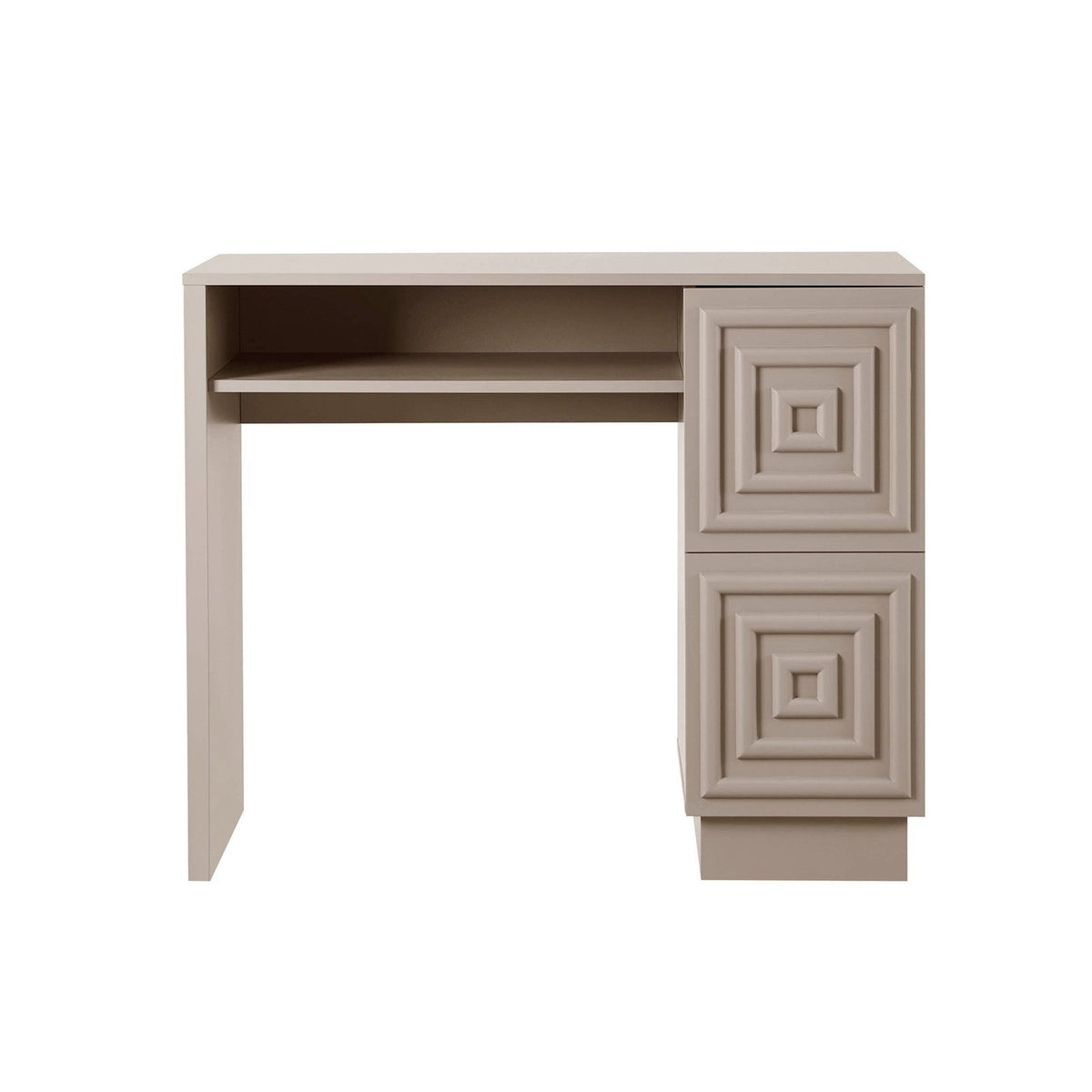 Harlow Dressing Feather & Black Table - Taupe