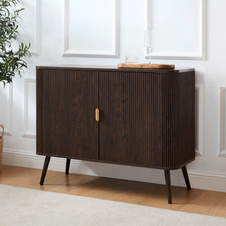 Hattie 2 Door Black & Feather Sideboard - Walnut