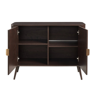 Hattie 2 Door Black & Feather Sideboard - Walnut