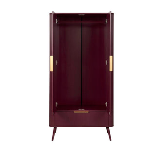 Hattie 2 Door Wardrobe with Drawer - Tawny Port – Feather & Black