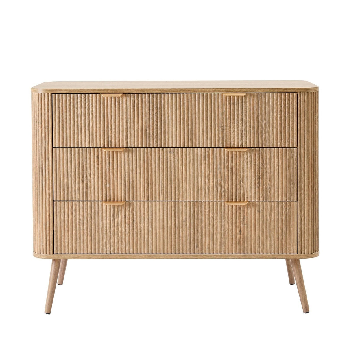 Hattie 3 Drawer Large Chest - Light Wood – Black & Feather
