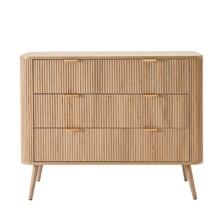 Hattie 3 Drawer Large Chest - Light Wood – Black & Feather