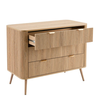 Hattie 3 Drawer Large Chest - Light Wood – Black & Feather