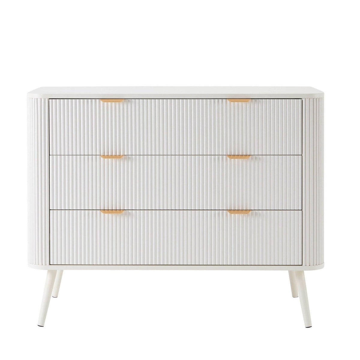 Hattie 3 Drawer Large Chest - Warm White – Feather & Black