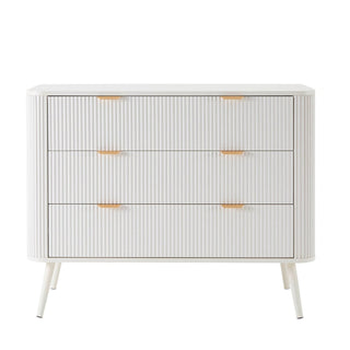 Hattie 3 Drawer Large Chest - Warm White – Feather & Black