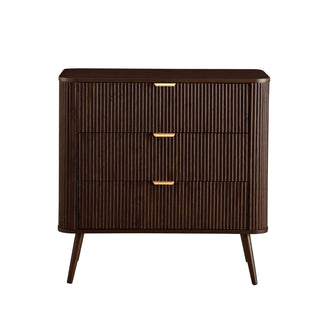 Hattie 3 Drawer Small Chest - Walnut – Black & Feather