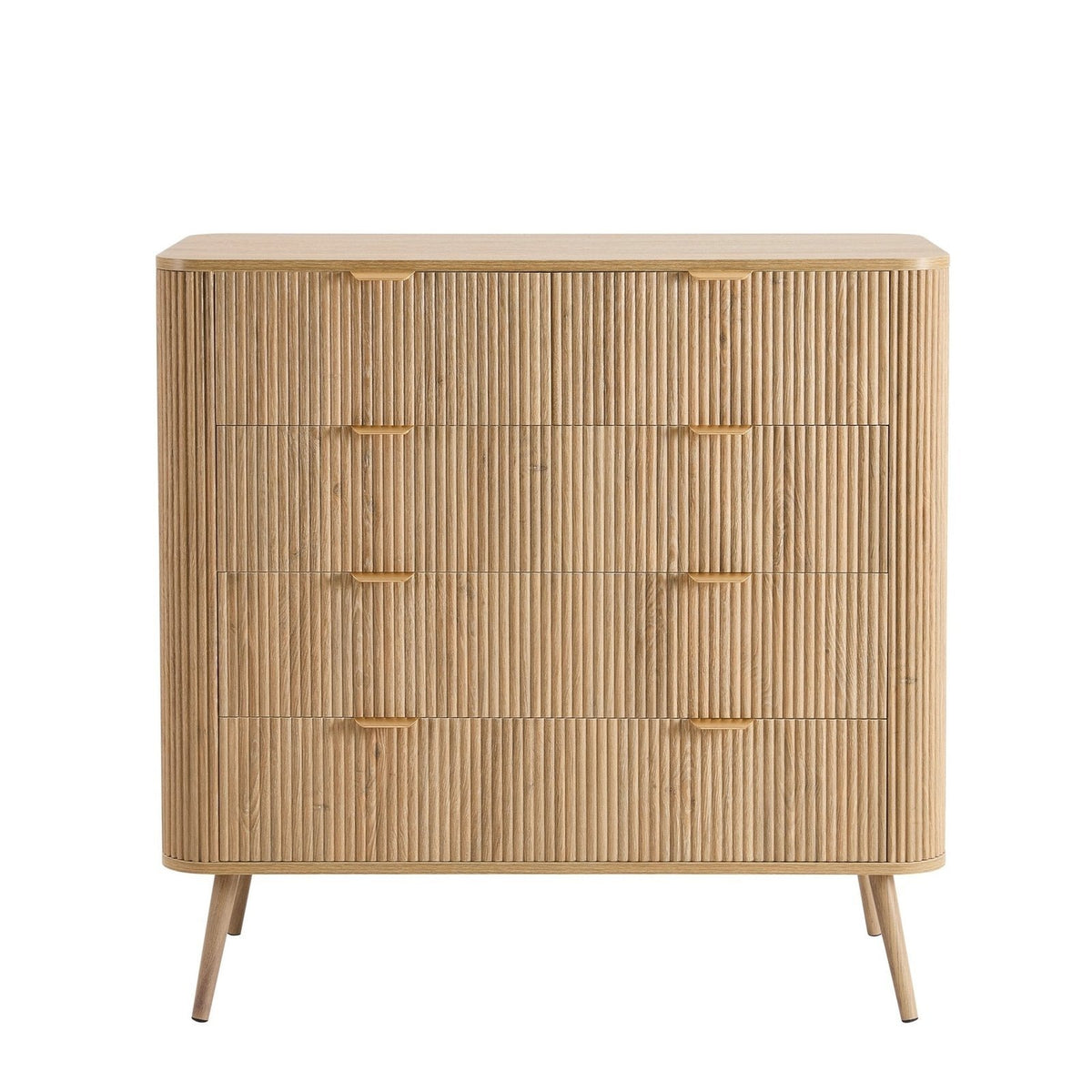 Hattie 5 Drawer Chest - Light Wood – Feather & Black