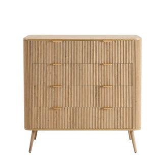 Hattie 5 Drawer Chest - Light Wood – Feather & Black