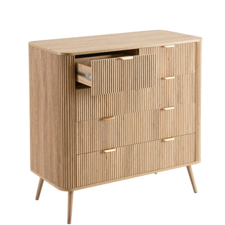 Hattie 5 Drawer Chest - Light Wood – Feather & Black