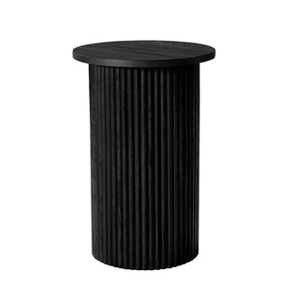 Hattie Round Pedestal Side Table - Black – Feather & Black