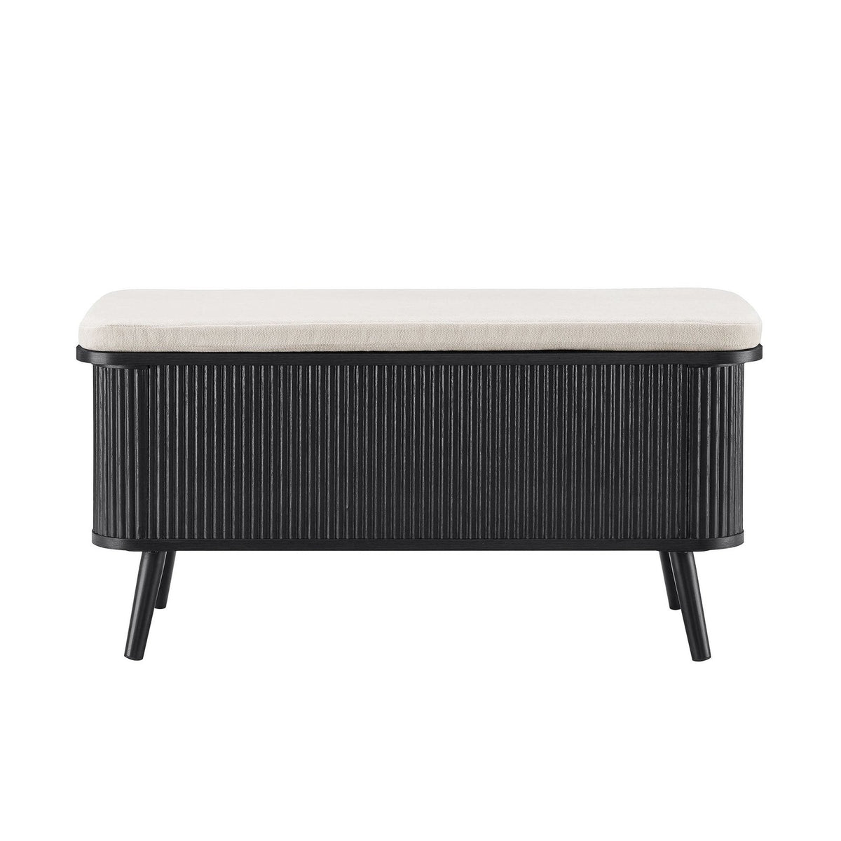 Hattie Storage Bench - Black – Feather & Black