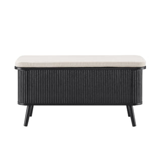 Hattie Storage Bench - Black – Feather & Black