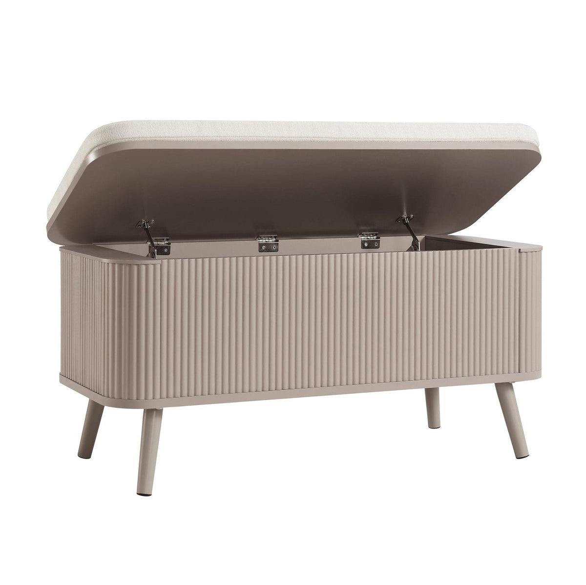 Hattie Storage Bench - Taupe – Black & Feather