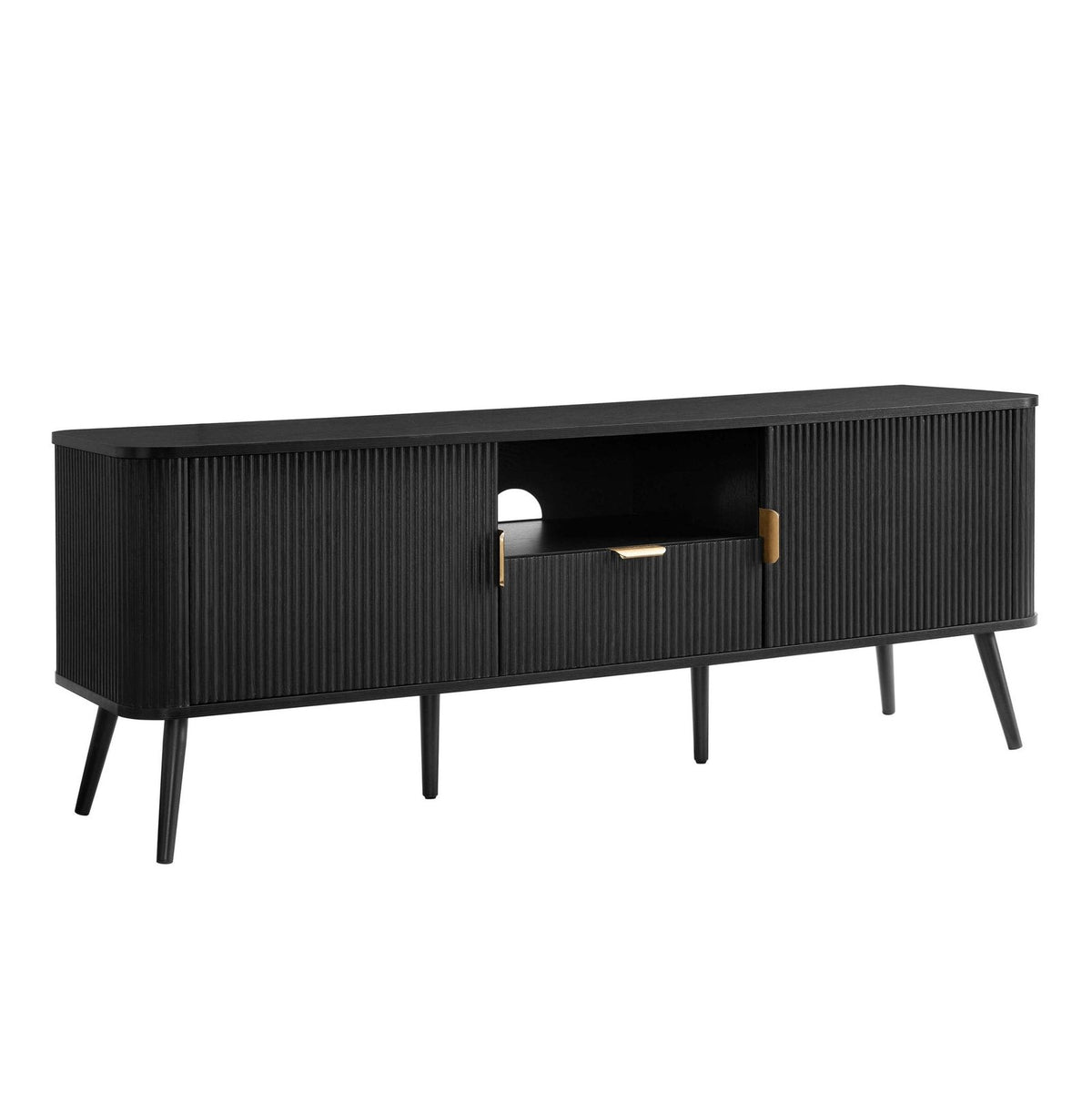 Hattie TV Unit for TVs up to 65" - Black – Feather & Black