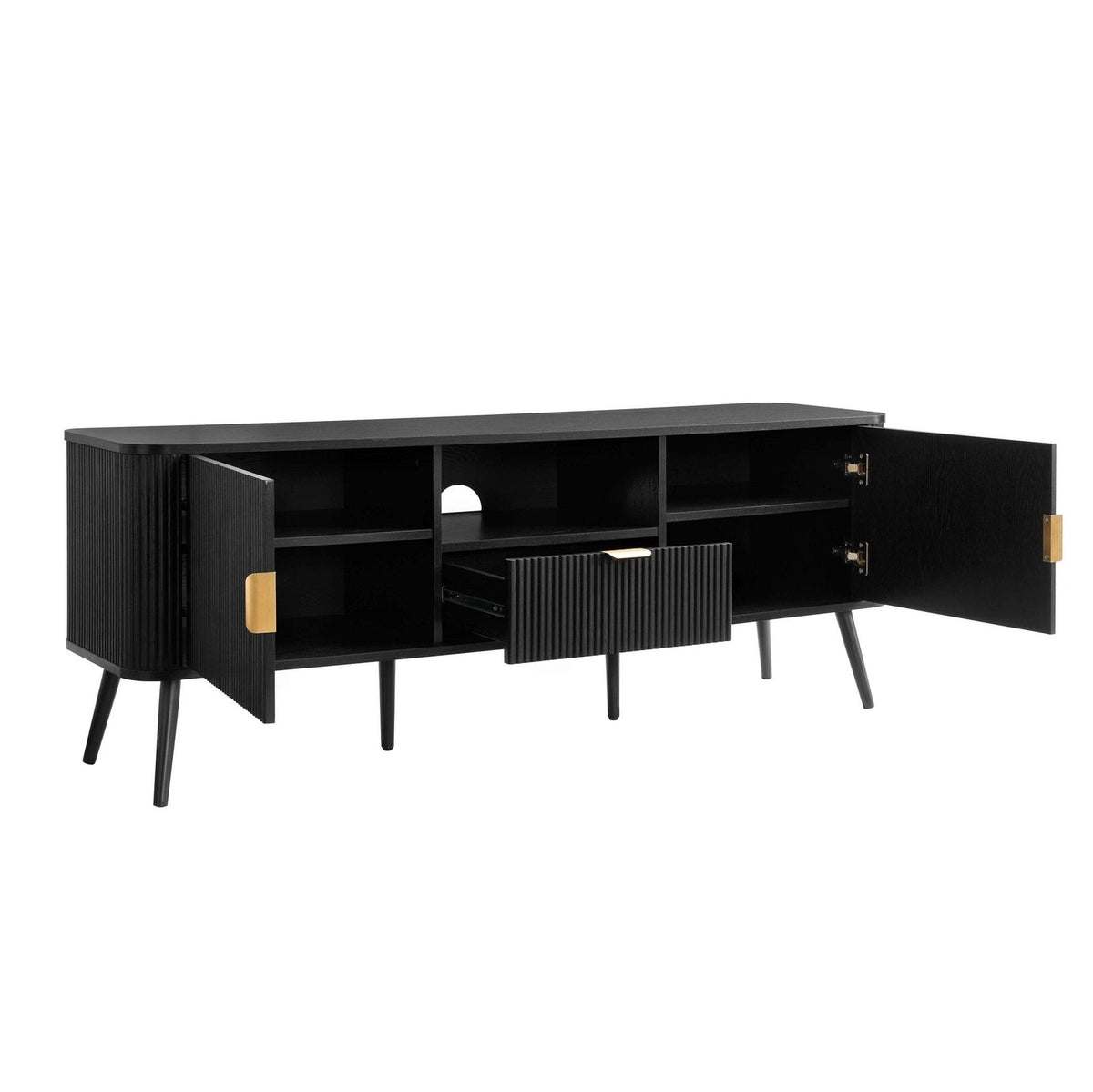 Hattie TV Unit for TVs up to 65" - Black – Feather & Black