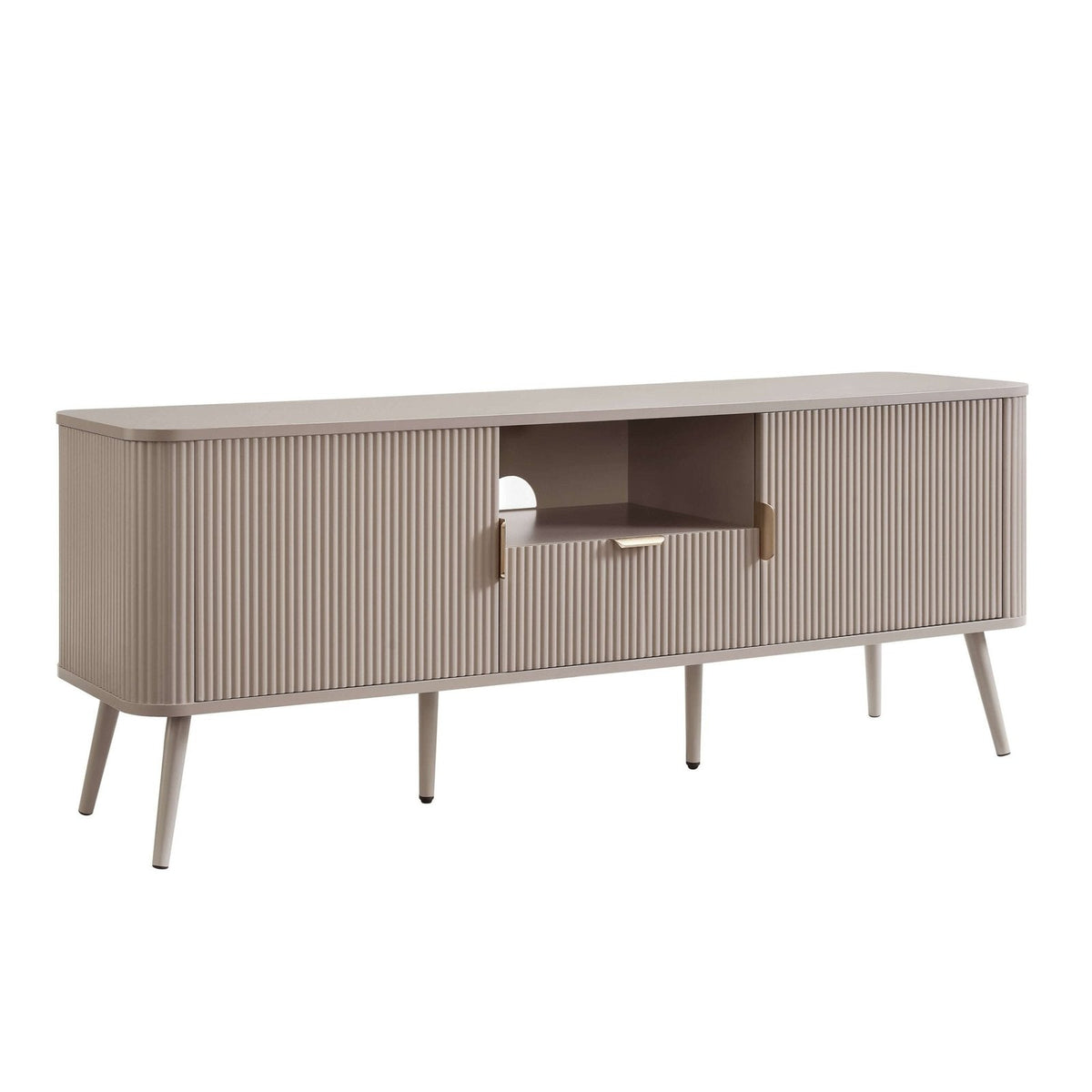 Hattie TV Unit for TVs up to 65" - Taupe – Black & Feather