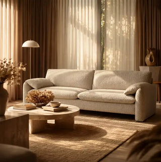 Haven 3 Seater Sofa | Speckled Stone Sustainable Boucle – Laura Ashley