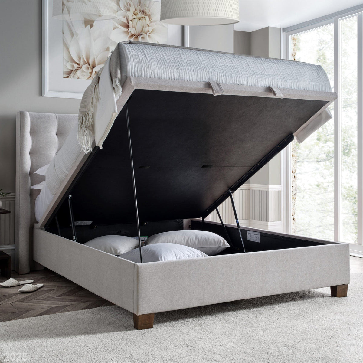 Hazel - Ottoman Laura Ashley Bed, Maskat Clay