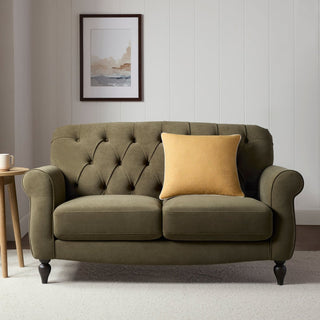 Hebden 2 Seater Sofa - Olive Green – Feather & Black